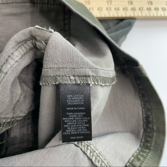 Express Camo Drawstring Utility Jacket Green S - Picture 8 of 12